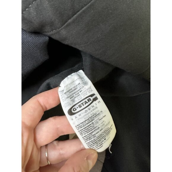 G Star Raw Military Field Utility Jacket Men M Black Full Zip Snap Cargo - Picture 4 of 7